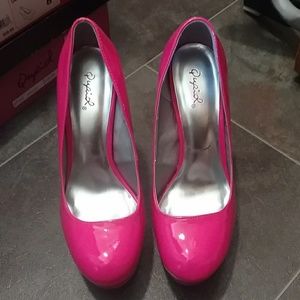 Neon pink heels